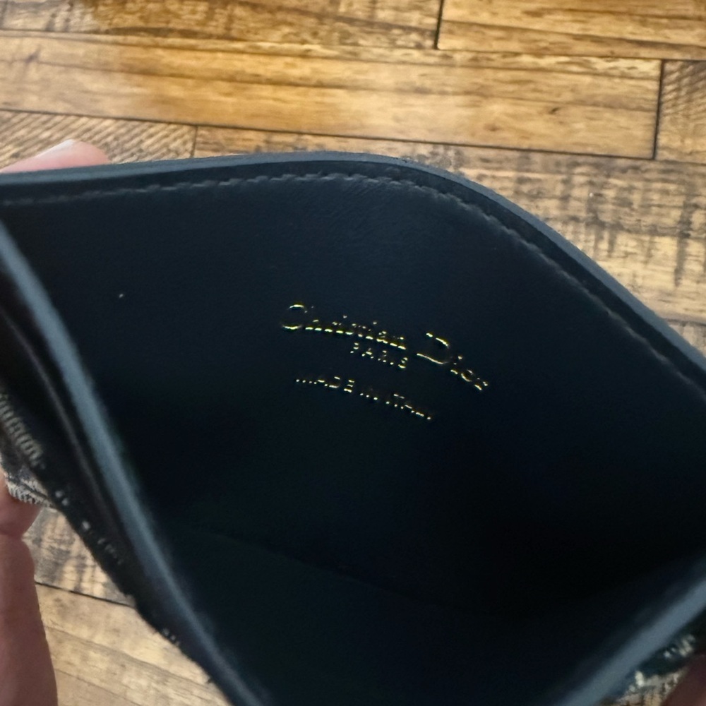 Dior Navy and Gold Card Holder - Picture 7 of 10